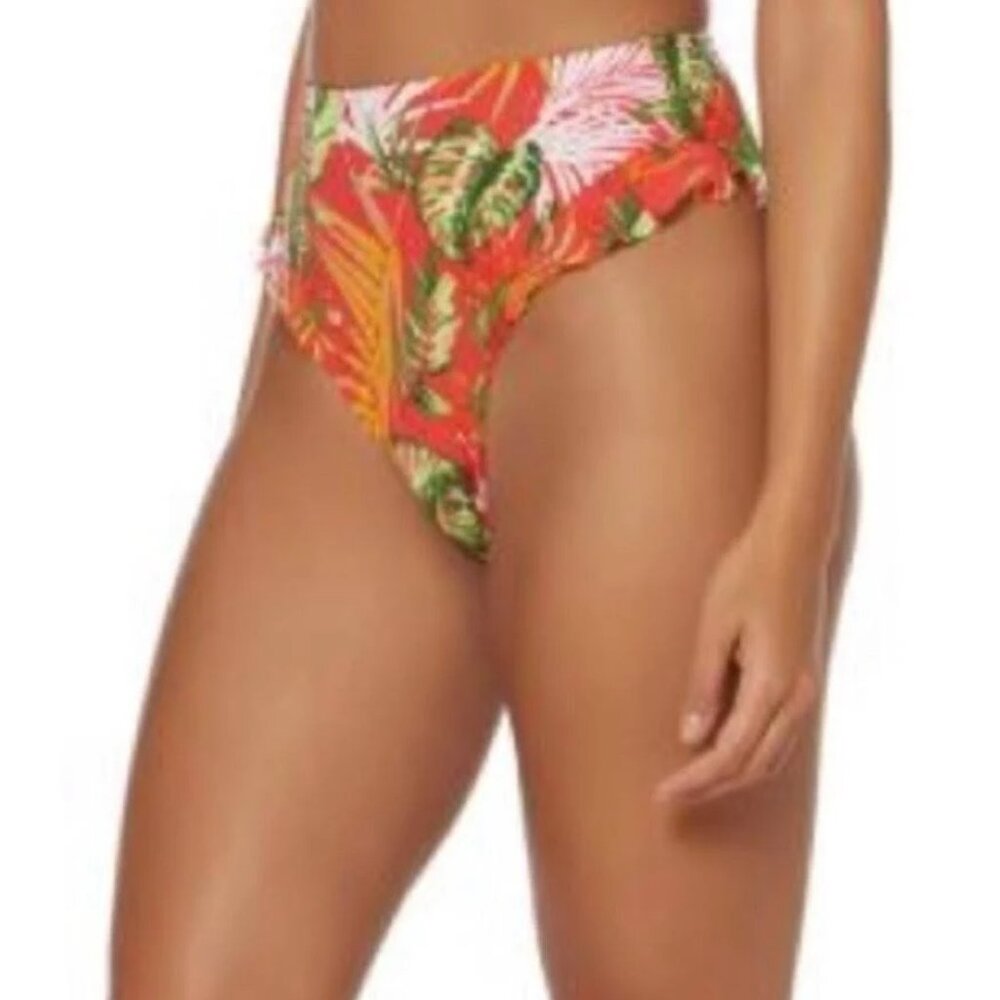 New Dolce Vita Tropical Ruffle Bikini Bottoms Size M - Picture 4 of 8